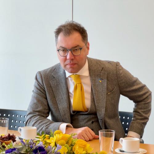Der ukrainische Botschafter bei seinem Besuch in der CDU-Fraktion